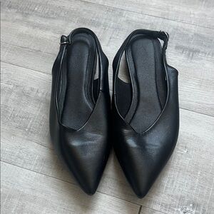 Women’s Black Pointed Slingback Flats
